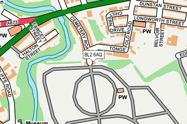 BL2 6AQ map - OS OpenMap – Local (Ordnance Survey) BL2 6AQ map - OS OpenMap – Local (Ordnance Survey)