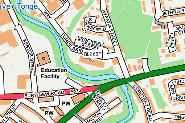 BL2 6BF map - OS OpenMap – Local (Ordnance Survey) BL2 6BF map - OS OpenMap – Local (Ordnance Survey)