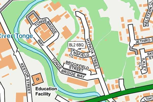 BL2 6BQ map - OS OpenMap – Local (Ordnance Survey) BL2 6BQ map - OS OpenMap – Local (Ordnance Survey)