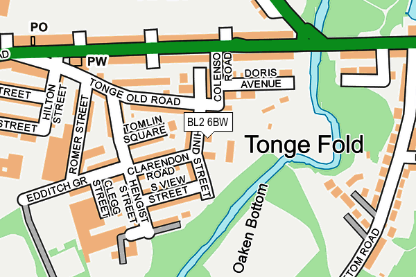 BL2 6BW map - OS OpenMap – Local (Ordnance Survey) BL2 6BW map - OS OpenMap – Local (Ordnance Survey)