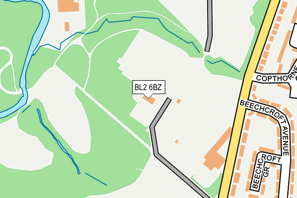 BL2 6BZ map - OS OpenMap – Local (Ordnance Survey) BL2 6BZ map - OS OpenMap – Local (Ordnance Survey)