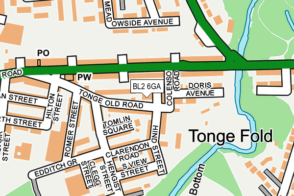 BL2 6GA map - OS OpenMap – Local (Ordnance Survey) BL2 6GA map - OS OpenMap – Local (Ordnance Survey)