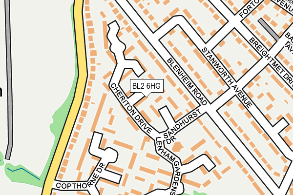 BL2 6HG map - OS OpenMap – Local (Ordnance Survey) BL2 6HG map - OS OpenMap – Local (Ordnance Survey)