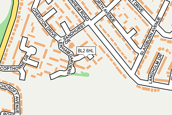 BL2 6HL map - OS OpenMap – Local (Ordnance Survey) BL2 6HL map - OS OpenMap – Local (Ordnance Survey)