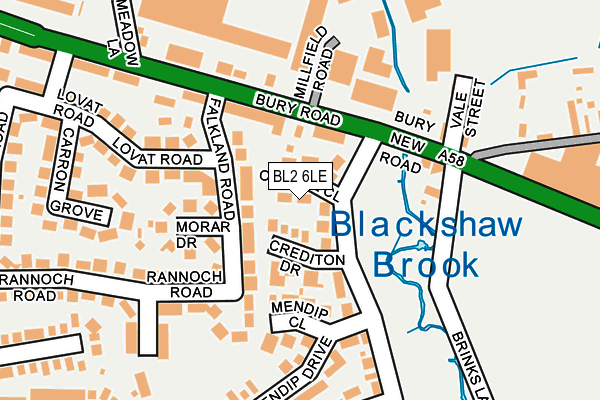 BL2 6LE map - OS OpenMap – Local (Ordnance Survey) BL2 6LE map - OS OpenMap – Local (Ordnance Survey)