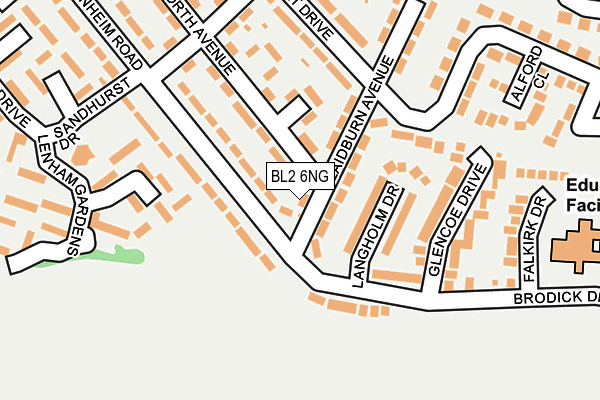 BL2 6NG map - OS OpenMap – Local (Ordnance Survey) BL2 6NG map - OS OpenMap – Local (Ordnance Survey)