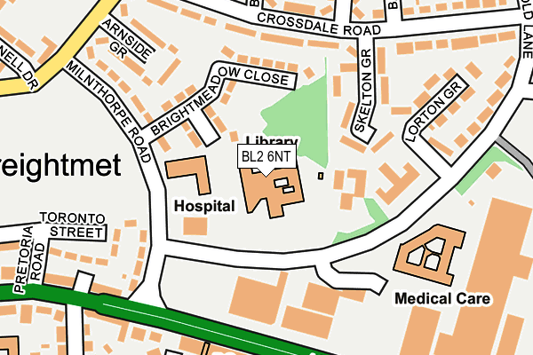 BL2 6NT map - OS OpenMap – Local (Ordnance Survey) BL2 6NT map - OS OpenMap – Local (Ordnance Survey)