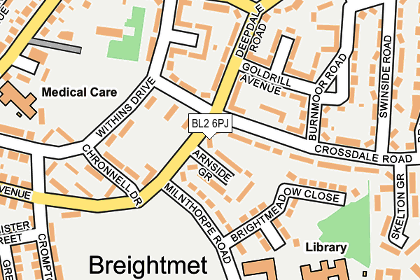 BL2 6PJ map - OS OpenMap – Local (Ordnance Survey) BL2 6PJ map - OS OpenMap – Local (Ordnance Survey)