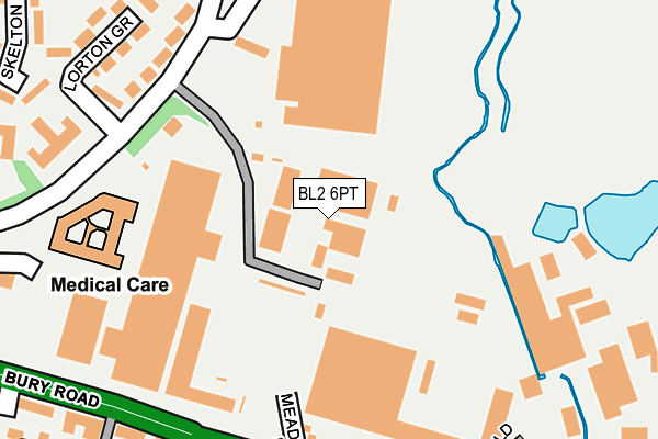 BL2 6PT map - OS OpenMap – Local (Ordnance Survey) BL2 6PT map - OS OpenMap – Local (Ordnance Survey)