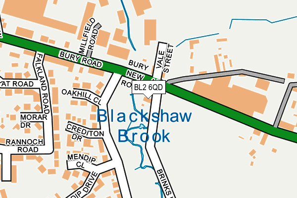 BL2 6QD map - OS OpenMap – Local (Ordnance Survey) BL2 6QD map - OS OpenMap – Local (Ordnance Survey)