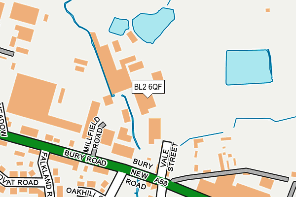 BL2 6QF map - OS OpenMap – Local (Ordnance Survey) BL2 6QF map - OS OpenMap – Local (Ordnance Survey)