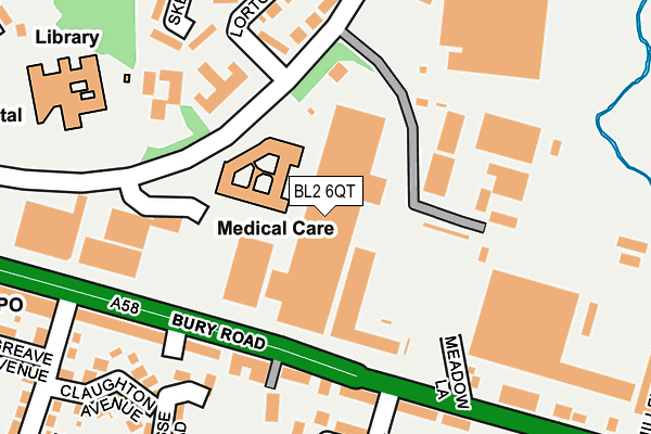 BL2 6QT map - OS OpenMap – Local (Ordnance Survey) BL2 6QT map - OS OpenMap – Local (Ordnance Survey)