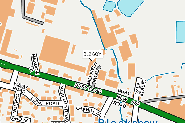 BL2 6QY map - OS OpenMap – Local (Ordnance Survey) BL2 6QY map - OS OpenMap – Local (Ordnance Survey)