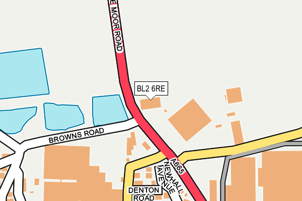 BL2 6RE map - OS OpenMap – Local (Ordnance Survey) BL2 6RE map - OS OpenMap – Local (Ordnance Survey)