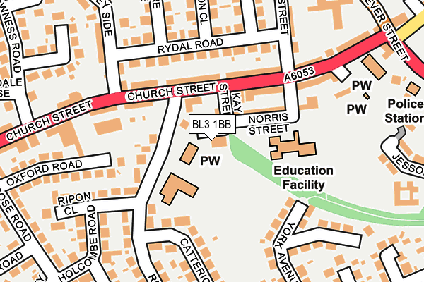 BL3 1BB map - OS OpenMap – Local (Ordnance Survey) BL3 1BB map - OS OpenMap – Local (Ordnance Survey)