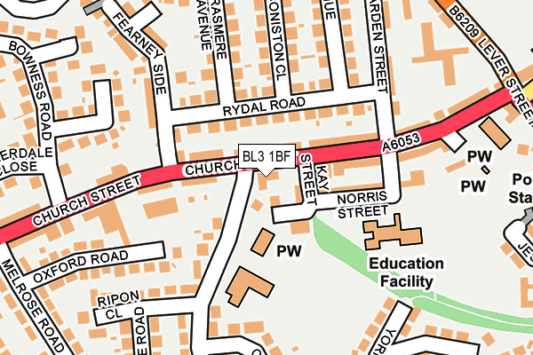 BL3 1BF map - OS OpenMap – Local (Ordnance Survey) BL3 1BF map - OS OpenMap – Local (Ordnance Survey)