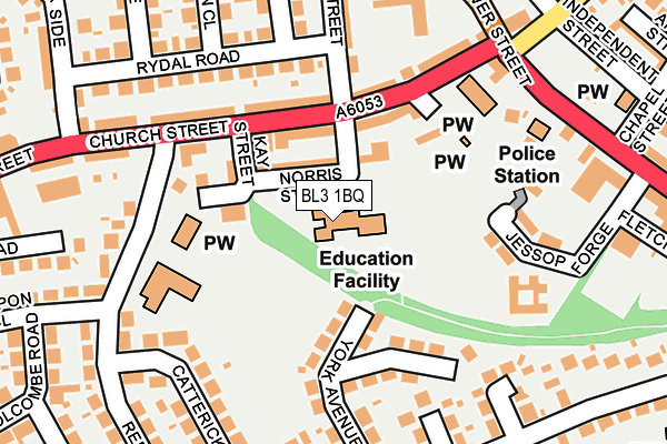 BL3 1BQ map - OS OpenMap – Local (Ordnance Survey) BL3 1BQ map - OS OpenMap – Local (Ordnance Survey)