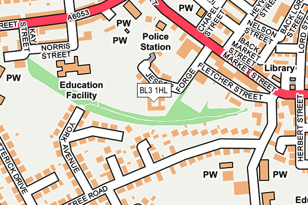 BL3 1HL map - OS OpenMap – Local (Ordnance Survey) BL3 1HL map - OS OpenMap – Local (Ordnance Survey)