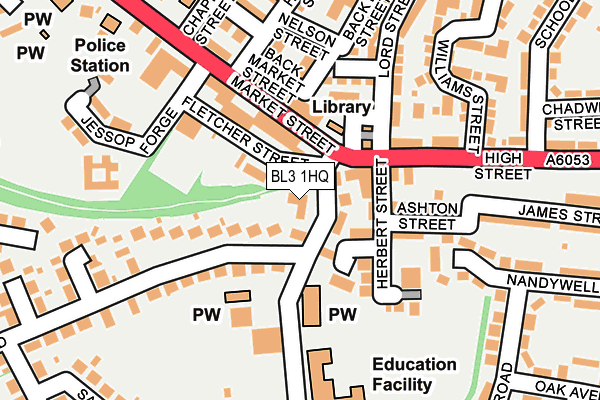 BL3 1HQ map - OS OpenMap – Local (Ordnance Survey) BL3 1HQ map - OS OpenMap – Local (Ordnance Survey)