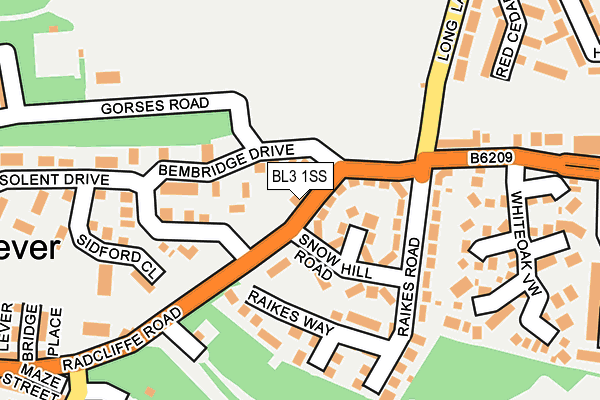 BL3 1SS map - OS OpenMap – Local (Ordnance Survey) BL3 1SS map - OS OpenMap – Local (Ordnance Survey)