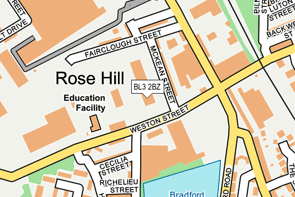 BL3 2BZ map - OS OpenMap – Local (Ordnance Survey) BL3 2BZ map - OS OpenMap – Local (Ordnance Survey)