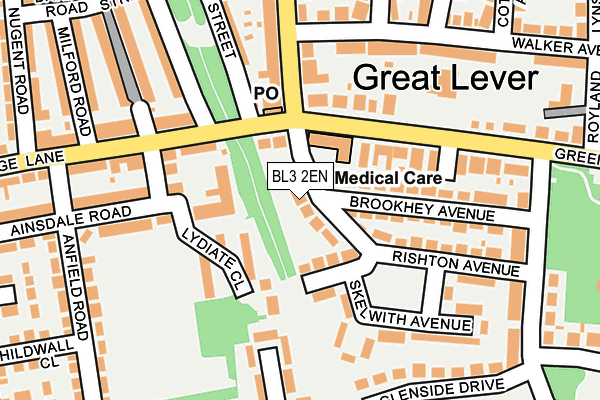 BL3 2EN map - OS OpenMap – Local (Ordnance Survey) BL3 2EN map - OS OpenMap – Local (Ordnance Survey)