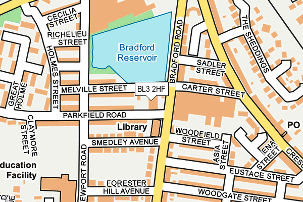 BL3 2HF map - OS OpenMap – Local (Ordnance Survey) BL3 2HF map - OS OpenMap – Local (Ordnance Survey)