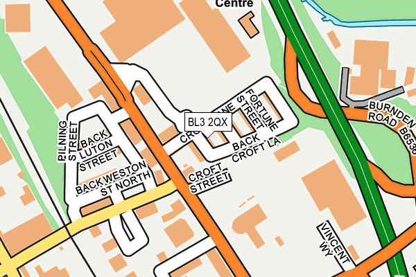 BL3 2QX map - OS OpenMap – Local (Ordnance Survey) BL3 2QX map - OS OpenMap – Local (Ordnance Survey)