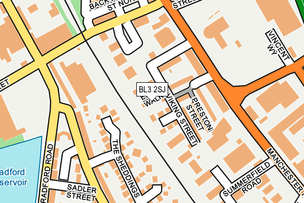 BL3 2SJ map - OS OpenMap – Local (Ordnance Survey) BL3 2SJ map - OS OpenMap – Local (Ordnance Survey)