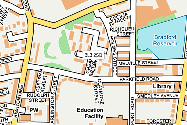 BL3 2SQ map - OS OpenMap – Local (Ordnance Survey) BL3 2SQ map - OS OpenMap – Local (Ordnance Survey)