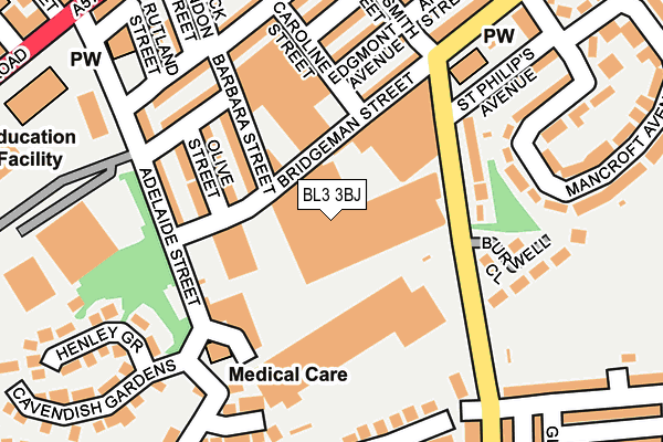 BL3 3BJ map - OS OpenMap – Local (Ordnance Survey) BL3 3BJ map - OS OpenMap – Local (Ordnance Survey)