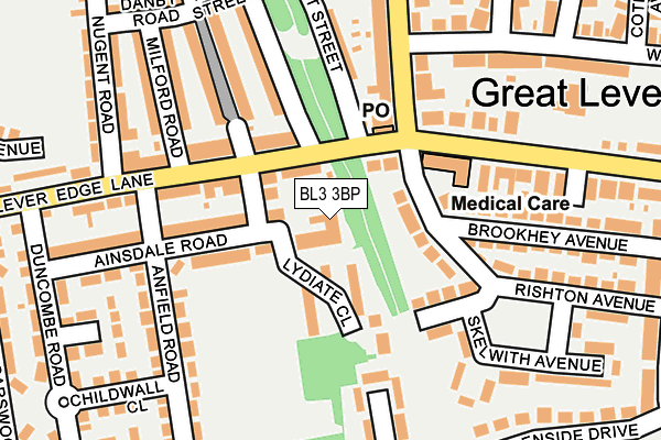 BL3 3BP map - OS OpenMap – Local (Ordnance Survey) BL3 3BP map - OS OpenMap – Local (Ordnance Survey)