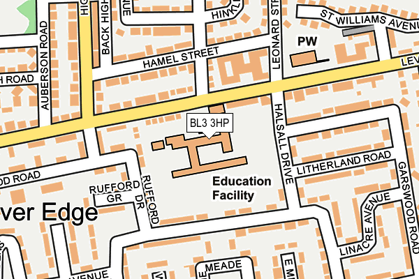 BL3 3HP map - OS OpenMap – Local (Ordnance Survey) BL3 3HP map - OS OpenMap – Local (Ordnance Survey)