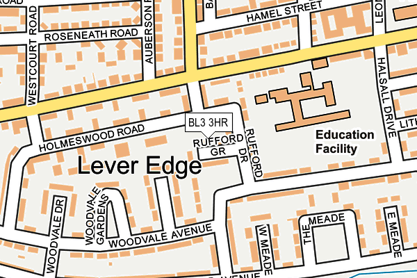 BL3 3HR map - OS OpenMap – Local (Ordnance Survey)