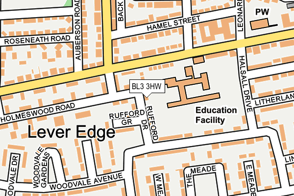 BL3 3HW map - OS OpenMap – Local (Ordnance Survey) BL3 3HW map - OS OpenMap – Local (Ordnance Survey)