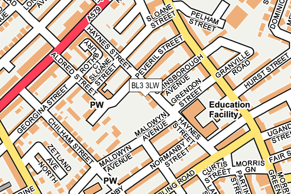 BL3 3LW map - OS OpenMap – Local (Ordnance Survey) BL3 3LW map - OS OpenMap – Local (Ordnance Survey)