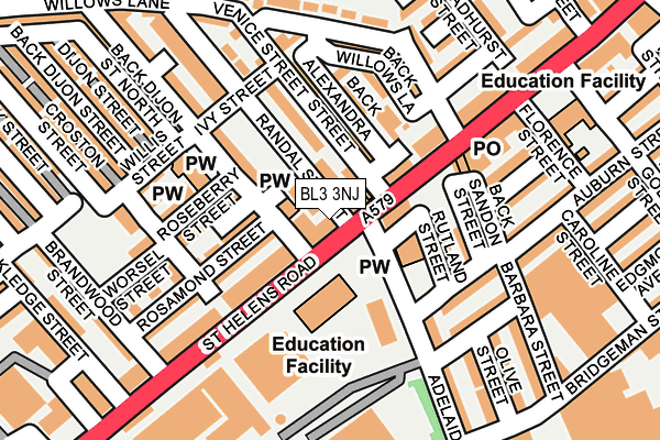 BL3 3NJ map - OS OpenMap – Local (Ordnance Survey) BL3 3NJ map - OS OpenMap – Local (Ordnance Survey)