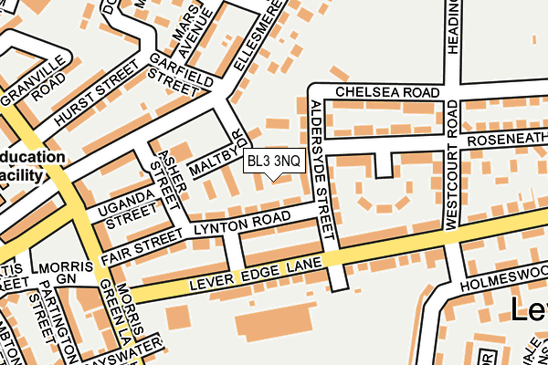BL3 3NQ map - OS OpenMap – Local (Ordnance Survey) BL3 3NQ map - OS OpenMap – Local (Ordnance Survey)
