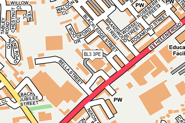 BL3 3PE map - OS OpenMap – Local (Ordnance Survey) BL3 3PE map - OS OpenMap – Local (Ordnance Survey)