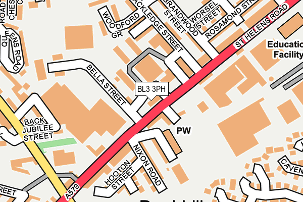 BL3 3PH map - OS OpenMap – Local (Ordnance Survey) BL3 3PH map - OS OpenMap – Local (Ordnance Survey)