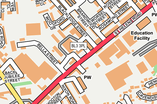 BL3 3PL map - OS OpenMap – Local (Ordnance Survey) BL3 3PL map - OS OpenMap – Local (Ordnance Survey)
