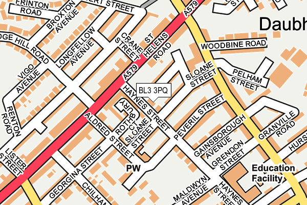 BL3 3PQ map - OS OpenMap – Local (Ordnance Survey) BL3 3PQ map - OS OpenMap – Local (Ordnance Survey)