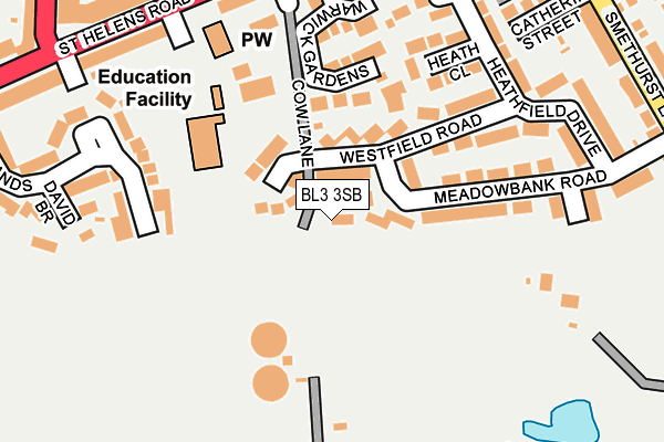 BL3 3SB map - OS OpenMap – Local (Ordnance Survey) BL3 3SB map - OS OpenMap – Local (Ordnance Survey)