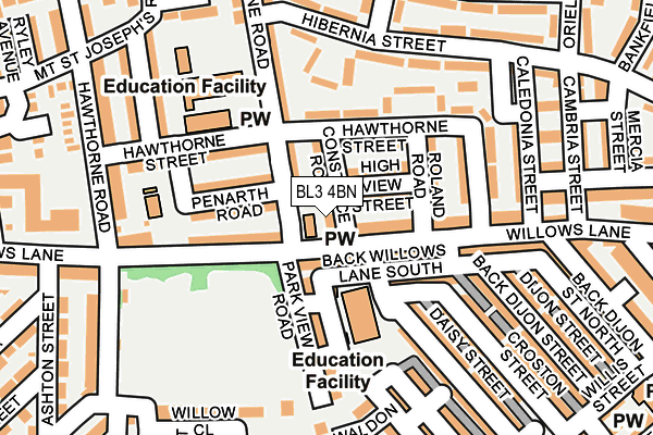 BL3 4BN map - OS OpenMap – Local (Ordnance Survey) BL3 4BN map - OS OpenMap – Local (Ordnance Survey)