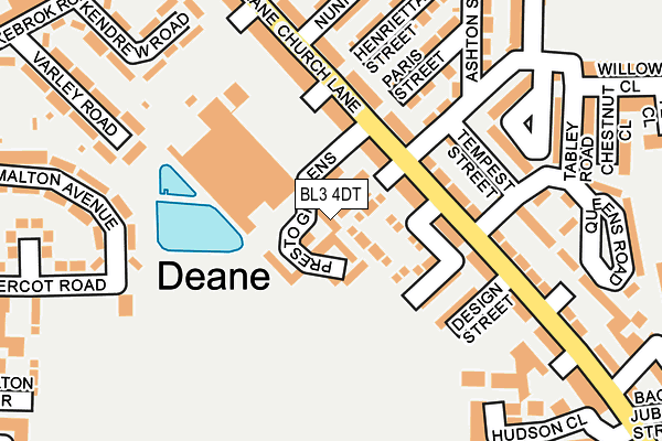BL3 4DT map - OS OpenMap – Local (Ordnance Survey) BL3 4DT map - OS OpenMap – Local (Ordnance Survey)