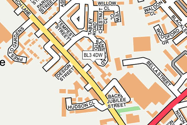 BL3 4DW map - OS OpenMap – Local (Ordnance Survey) BL3 4DW map - OS OpenMap – Local (Ordnance Survey)