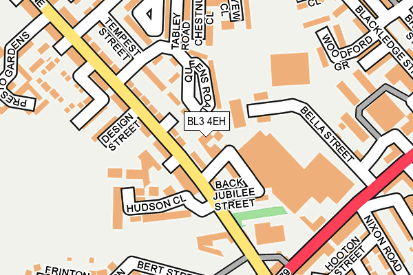 BL3 4EH map - OS OpenMap – Local (Ordnance Survey) BL3 4EH map - OS OpenMap – Local (Ordnance Survey)