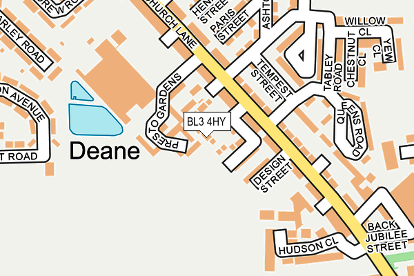 BL3 4HY map - OS OpenMap – Local (Ordnance Survey) BL3 4HY map - OS OpenMap – Local (Ordnance Survey)