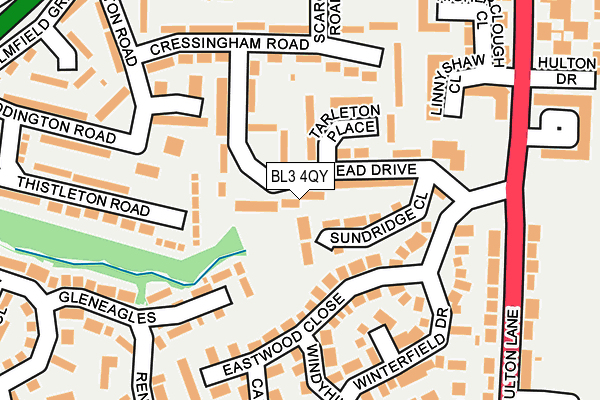 BL3 4QY map - OS OpenMap – Local (Ordnance Survey) BL3 4QY map - OS OpenMap – Local (Ordnance Survey)