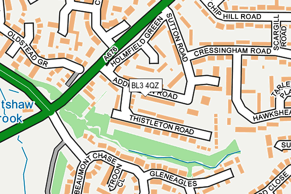 BL3 4QZ map - OS OpenMap – Local (Ordnance Survey) BL3 4QZ map - OS OpenMap – Local (Ordnance Survey)